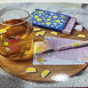 NEW Stemless Wine Glass Set